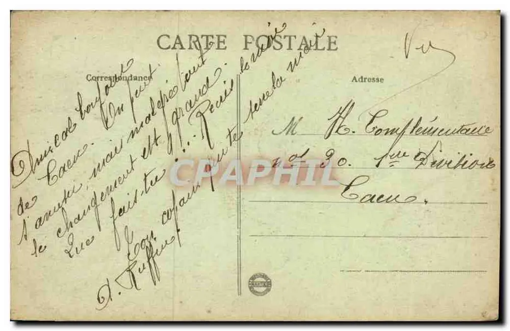 CAEN - Torpedoboote im Hafenbecken — Sammlung n°29 - Rückseite