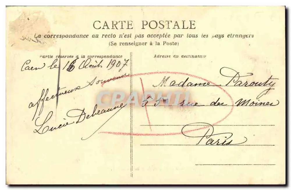 Caen — O Boulevard Bertrand — L.D. - Verso