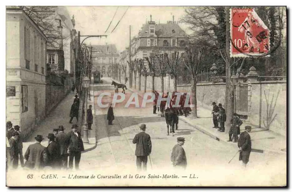CAEN — Avenue de Courseulles und Bahnhof Saint-Martin — LL. — n°63 - Vorderseite