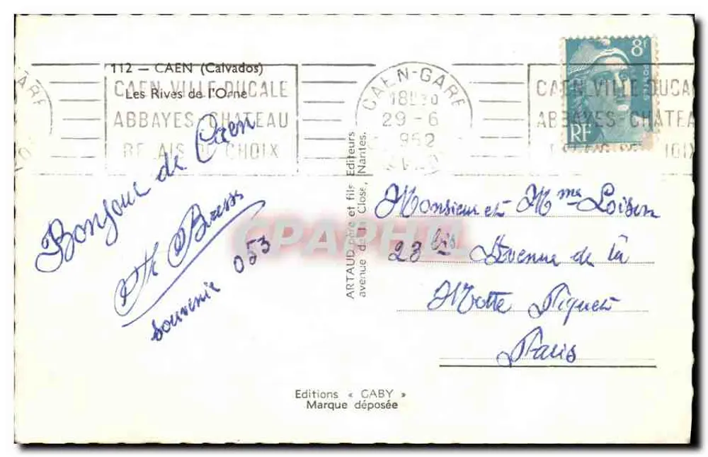 As margens do rio Orne — Abadias de Caen — Edições Gaby - Verso