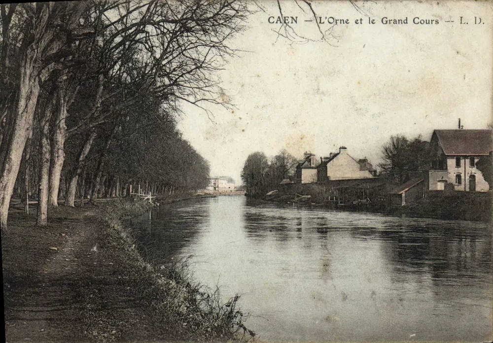 Caen — L'Orne e o Grand Cours — L. D. - Frente