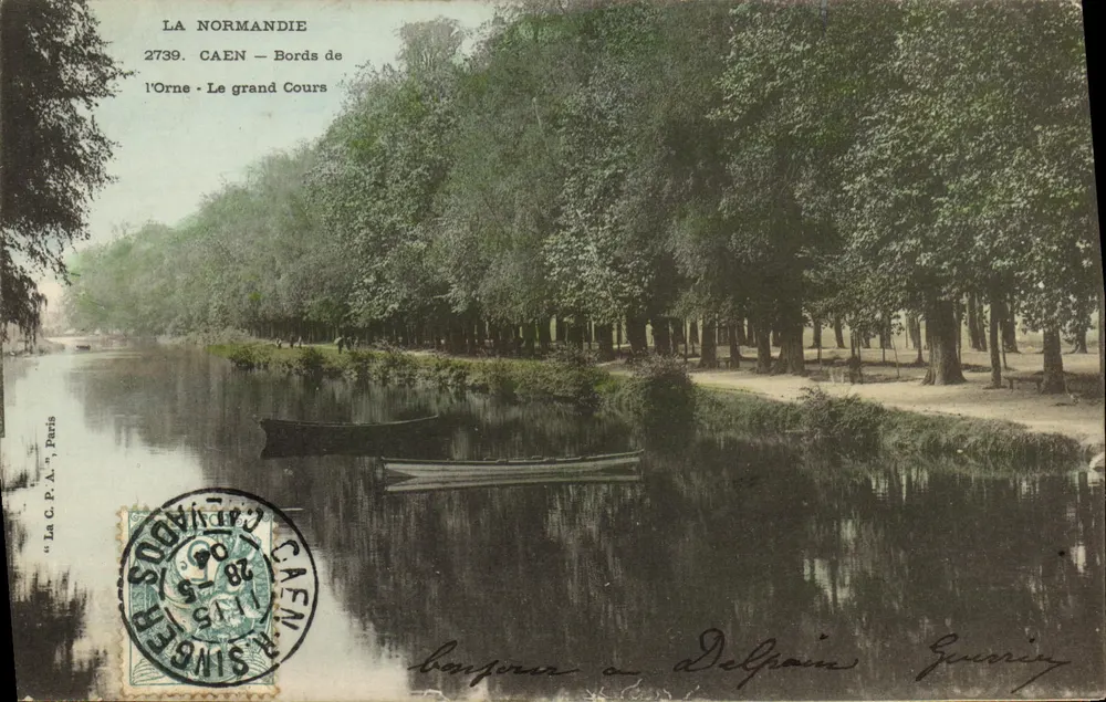 CAEN — Margens do Orne — O grande Cours — A C.P.A. Paris, n°2739 - Frente