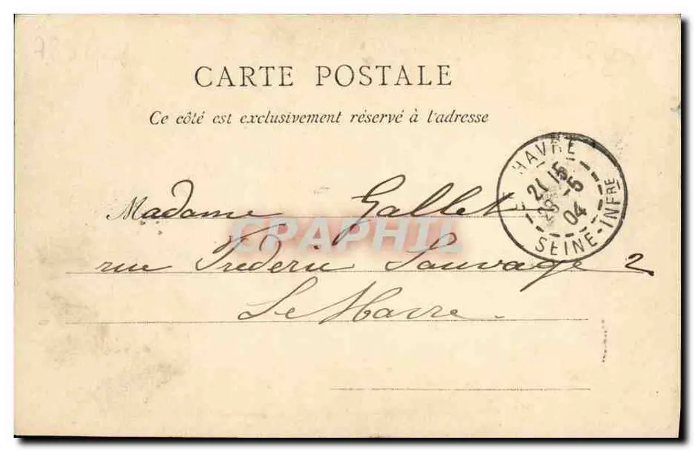 CAEN — Margens do Orne — O grande Cours — A C.P.A. Paris, n°2739 - Verso