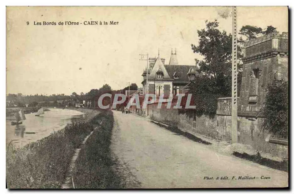 As margens do Orne - CAEN à la Mer — Fot. & edit. F. Maillaut — Caen - Frente