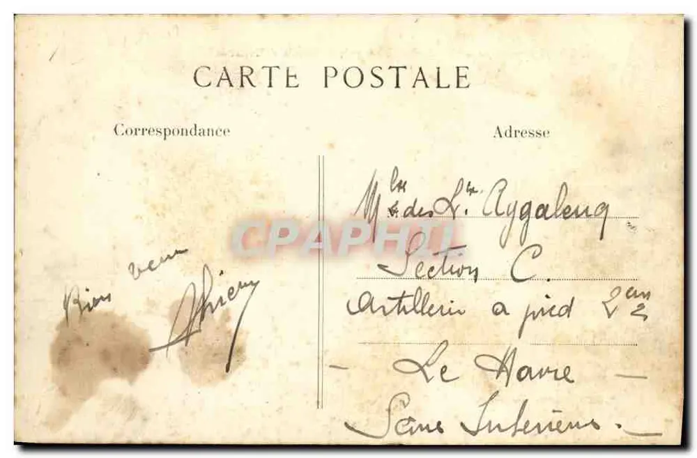 Pittoreskes Caen — Ufer der Orne, nahe der Schwimmakademie — M. C. F. L. Paris-Meudon n°249 - Rückseite