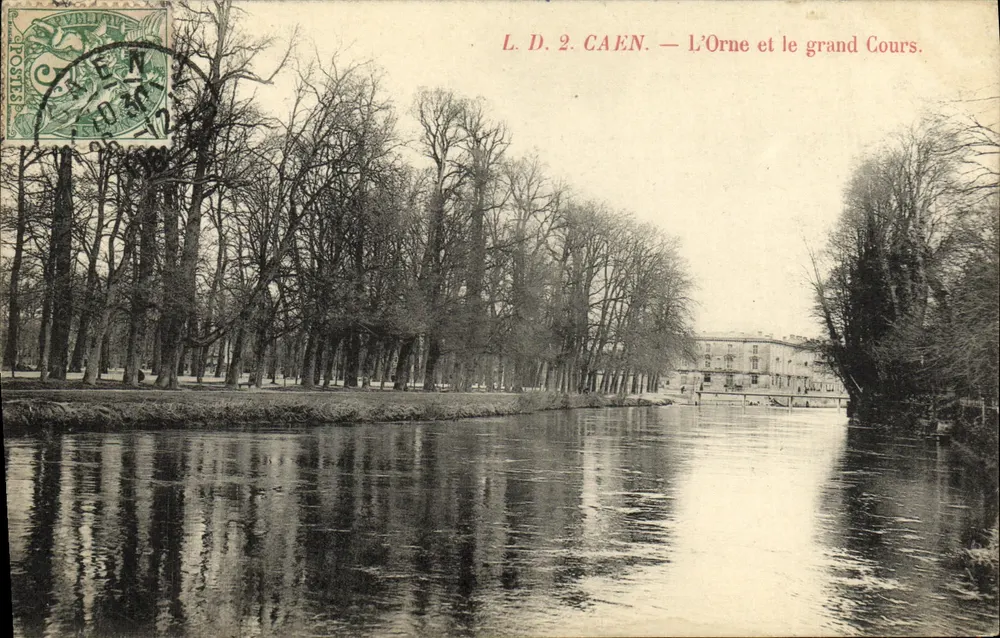 Caen — A Orne e o grande Cours — L.D. 2. CAEN. - Frente