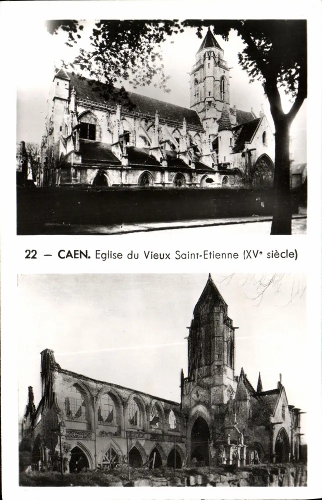 Caen — Kirche des Alten Saint Stephen (15. Jahrhundert) — Artaud Frères et Fils, Nantes - Vorderseite