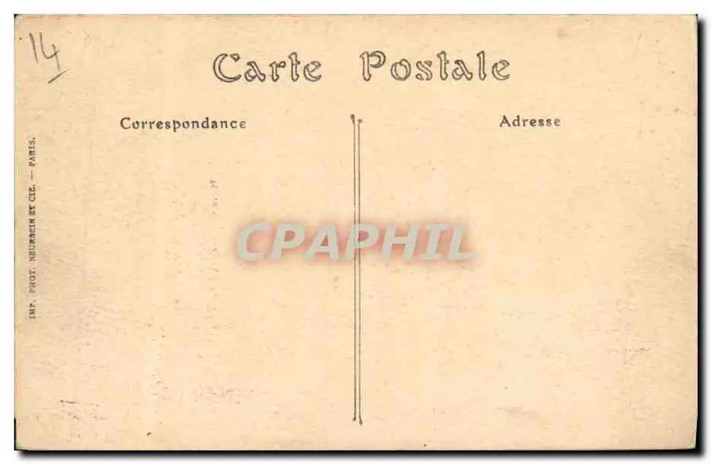 CAEN — Haupteingang des Schlosses (Lefebvre-Kaserne) — ND. Phot. - Rückseite