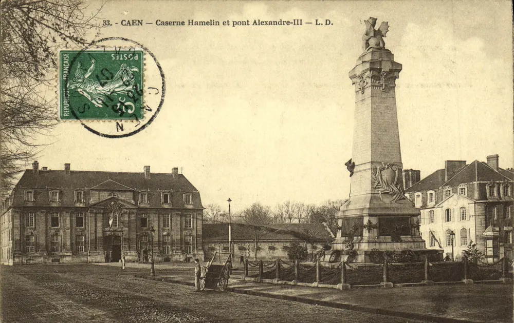 Caen — Kasernen Hamelin und Brücke Alexandre-III — L.D. - Vorderseite