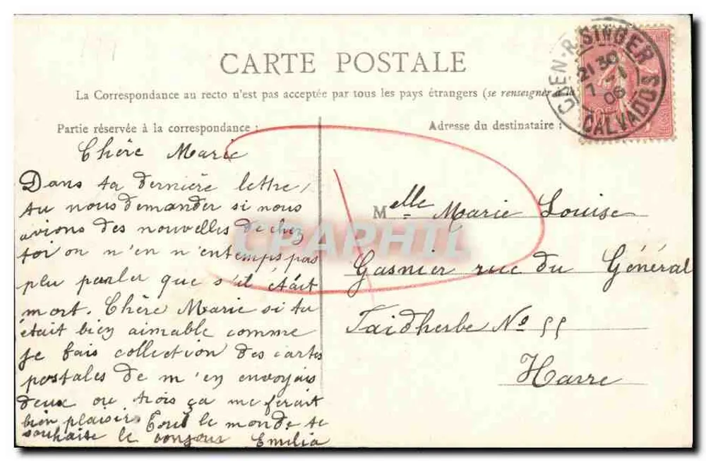 Caen — Caserne Hamelin — L. D. - Verso