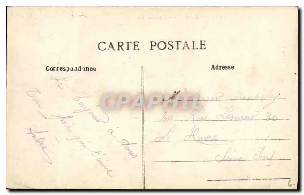 Caen - Kasernen der Artillerie - Ostgebäude — Photo Royer, n°206 - Rückseite