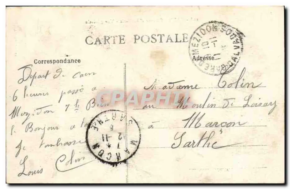Caen - Artillerie-Kaserne - Allgemeiner Blick — Photo Moyer, n° 203 - Rückseite