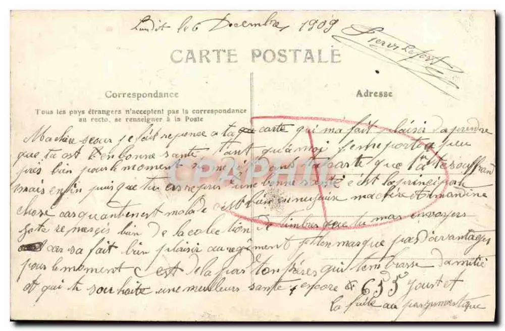 Caen - Quartel — soldados em uniforme de treino — editor P.A.R. n°165 - Verso