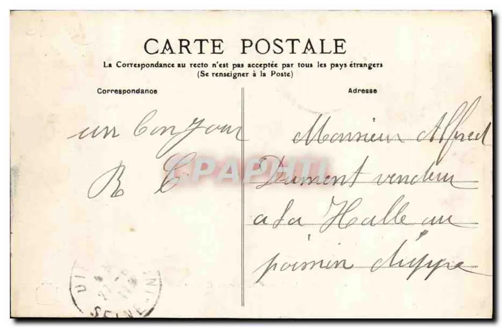 CAEN - Die Kasernen des Schlosses, Ostseite — Verleger P.R. n°77 - Rückseite