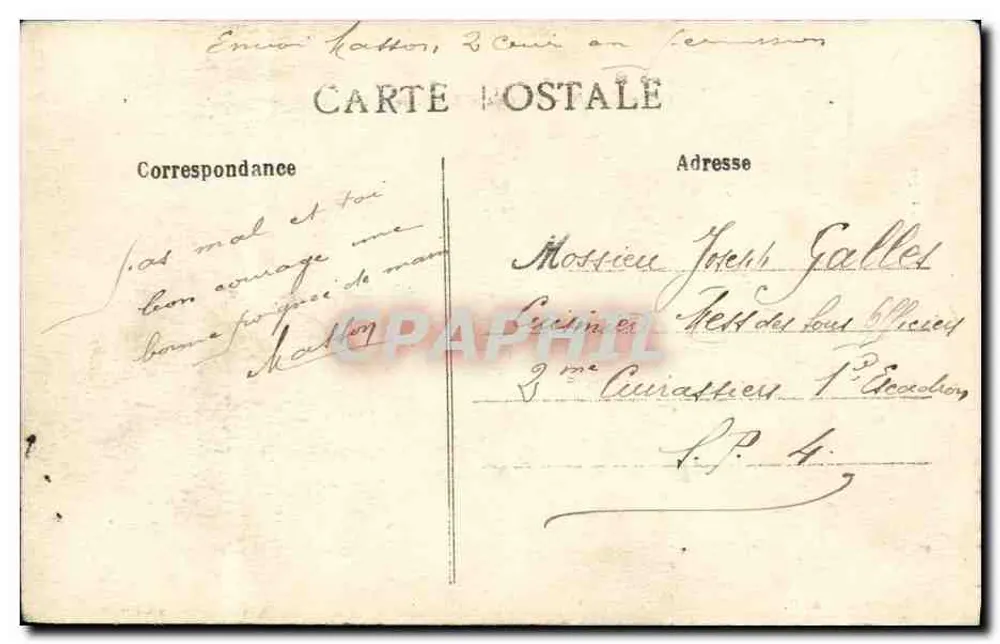 CAEN - Artillerie-Kaserne - Les Manèges — Photo Royer, Nr. 207 - Rückseite