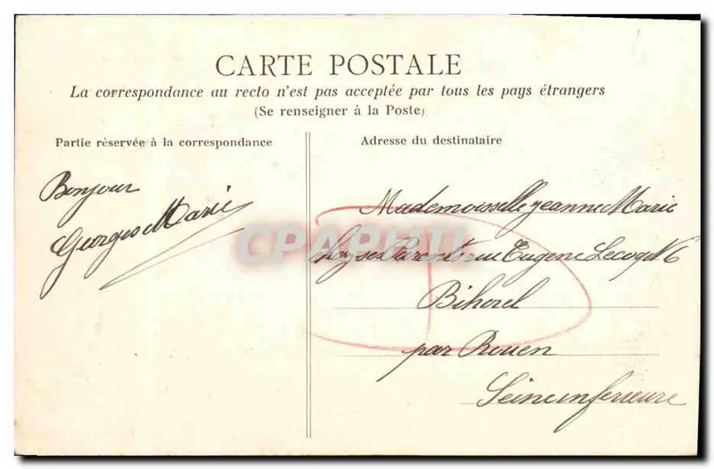CAEN — Quartel Hamelin — Foto Royer, Caen - Verso