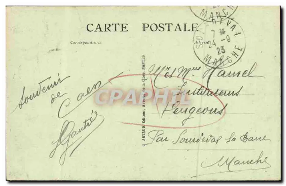 Caen — O Castelo — Entrada — Pont-Levis — G. Arpaud Editor - Verso