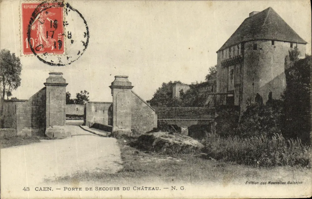 Caen — Porta de Socorro do Castelo — Edição das Novas Galerias - Frente