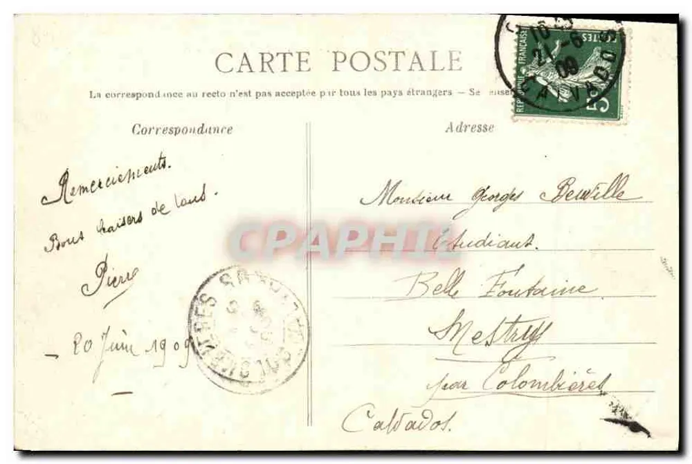 CAEN — O Castelo. A Porta de Socorro — L.D. - Verso