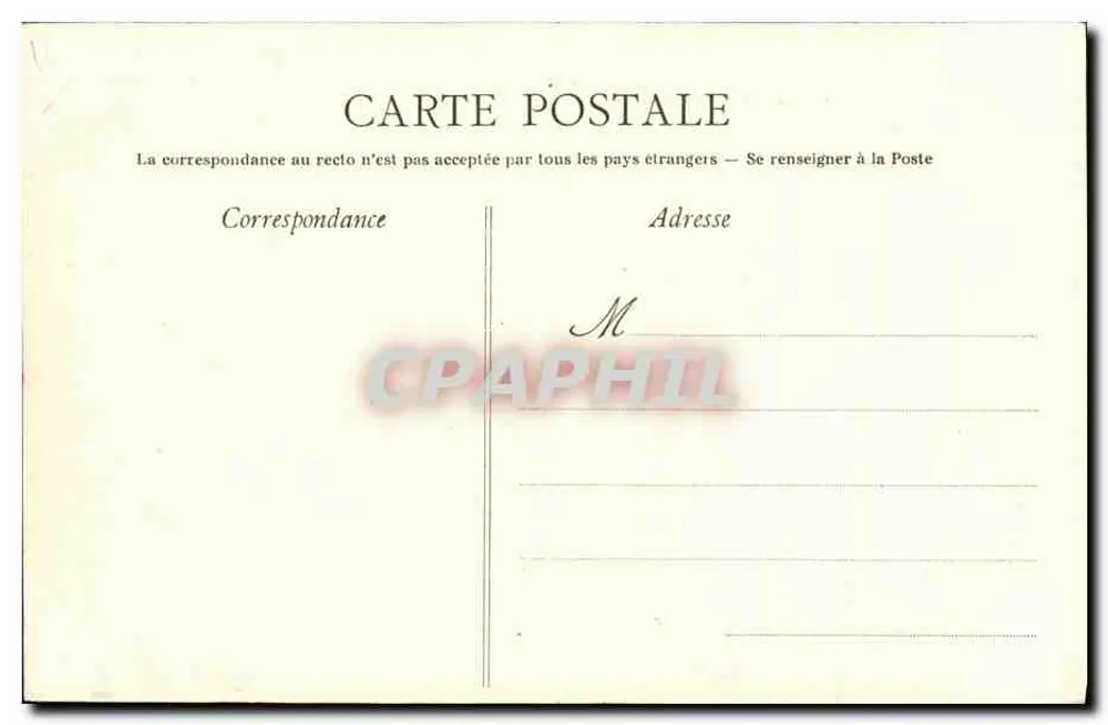 Caen - Haupteingang des Schlosses — Collection AD, n° 47 - Rückseite