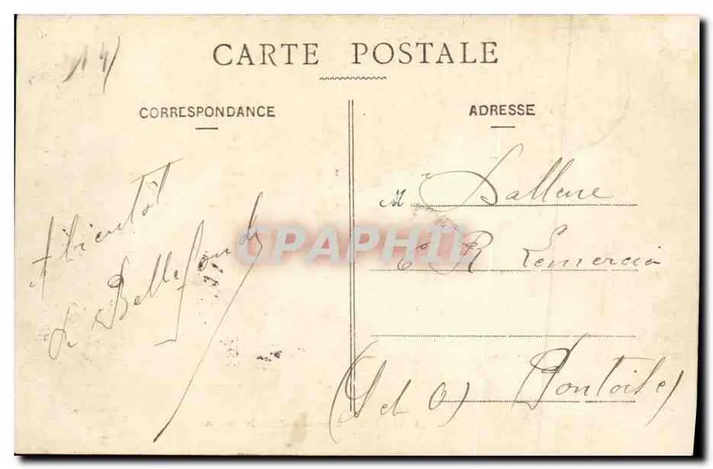 Caen — Eingang zum Schloss — Verleger unbekannt, Nr. 25 - Rückseite