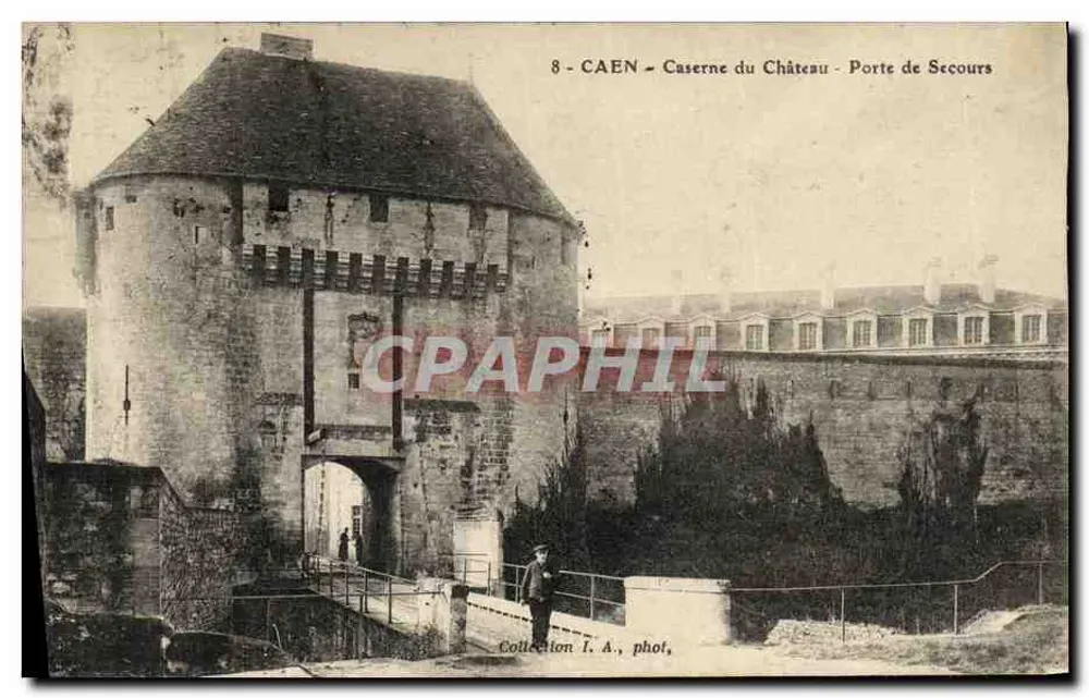 CAEN - Caserne do Castelo - Porta de Socorro — Coleção I. A., fot. - Frente