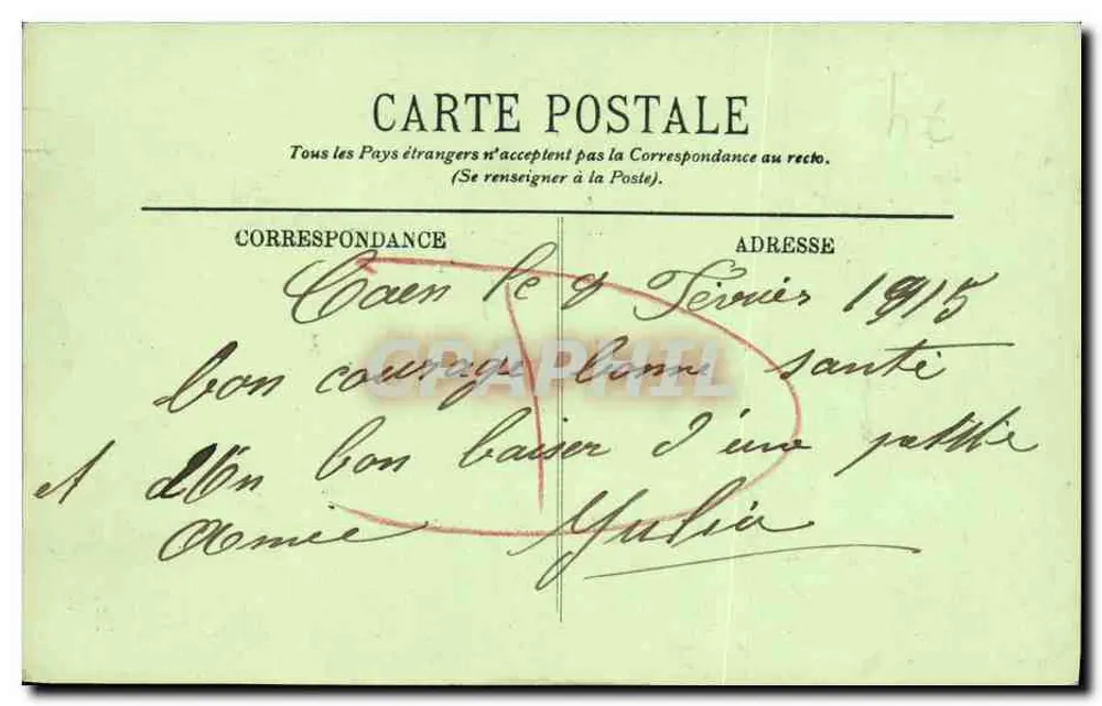 CAEN — Tor des Schlosses — LL. — n°84 - Rückseite