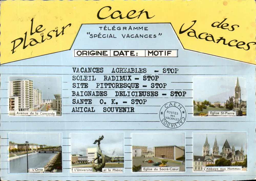 Caen — Telegrama Especial de Férias — Editor C.° dos Artes dos Artes - Frente