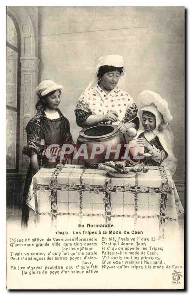 Les Tripes à la Mode de Caen — In der Normandie — Verlag Brochenoux, Druck Paris - Vorderseite