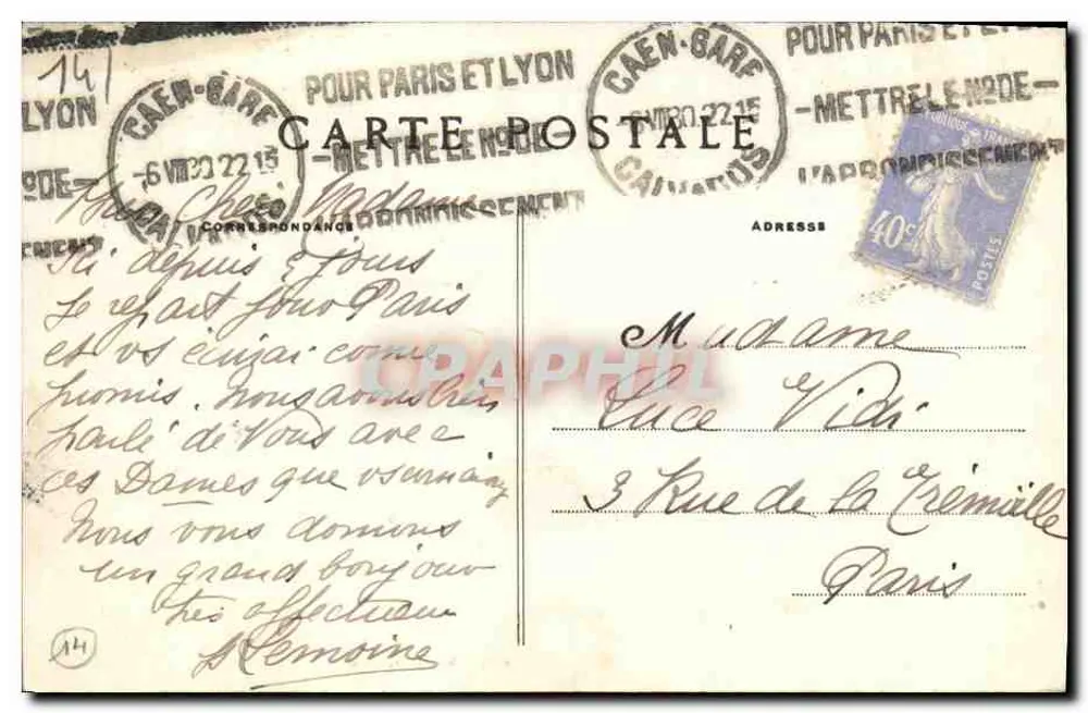 Normannische Keramik — Route de Trouville — Caen — Busch Ravaleur, Caen - Rückseite