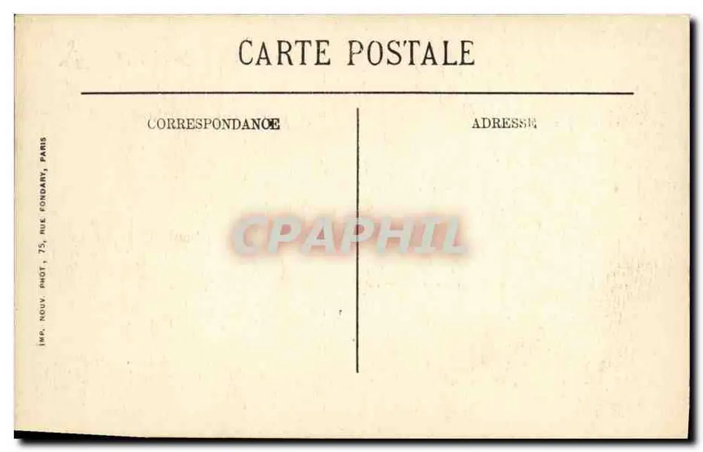 Caen — O Liceu — A Escada — Edição das Novas Galerias, N. G. - Verso