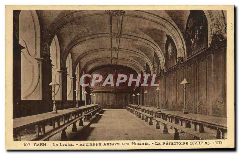 Caen - Das Lycée - Ehemalige Abtei Sainte-Geneviève - Das Refektorium (18. Jahrhundert) - Vorderseite