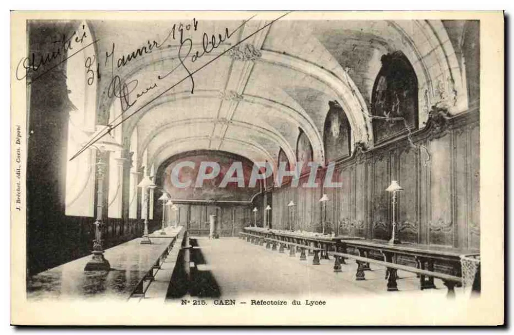 CAEN — Refeitório do Liceu — J. Breculet, editor, N° 215 - Frente