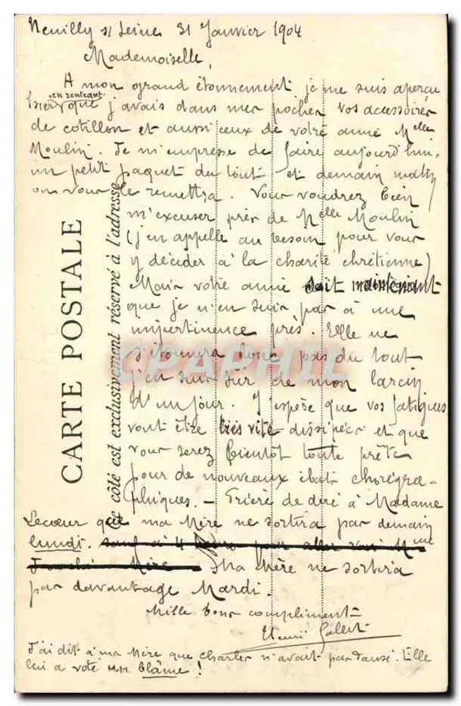 CAEN — Refeitório do Liceu — J. Breculet, editor, N° 215 - Verso