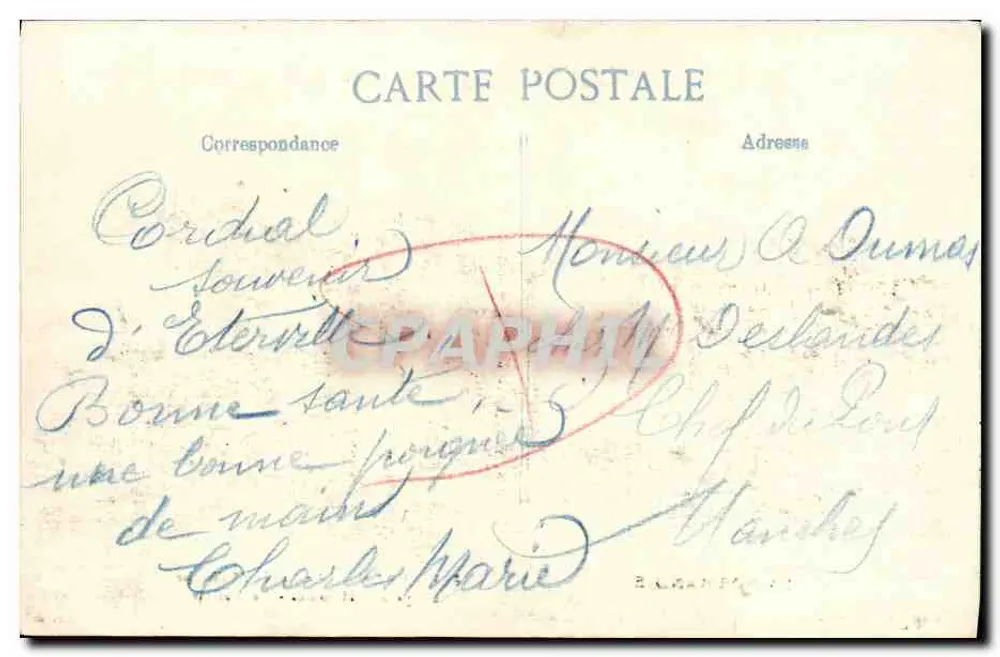 Caen — Das Lyceum Malherbe — Der Parlor — Die Normandie, Nr. 865 - Rückseite
