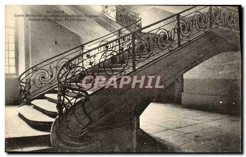 Caen - Ehemalige Abtei Sainte-Geneviève - Eisenbalustrade, 18. Jahrhundert - Vorderseite