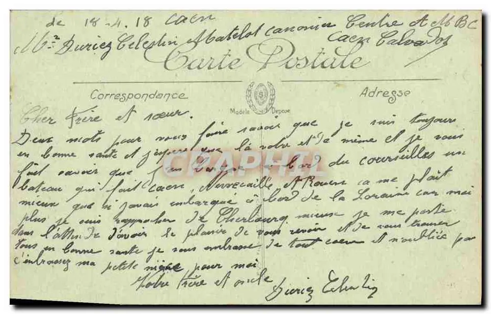 CAEN — A Escola de Natação Berteaux — LL. — N° 102 - Verso
