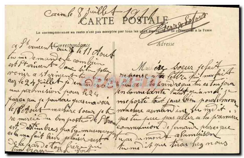 Caen — Lycée Malherbe — Haupteingang, Pavillon im Stil Louis XV - Rückseite