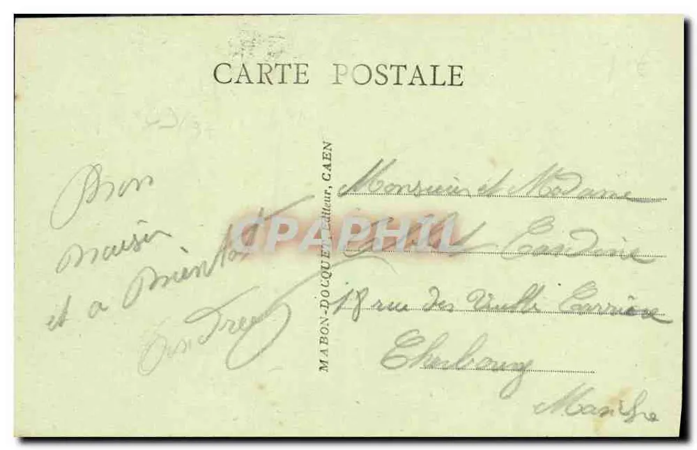 Caen — A cidade dos sinos — Mabon-D'ocqueur, editor - Verso