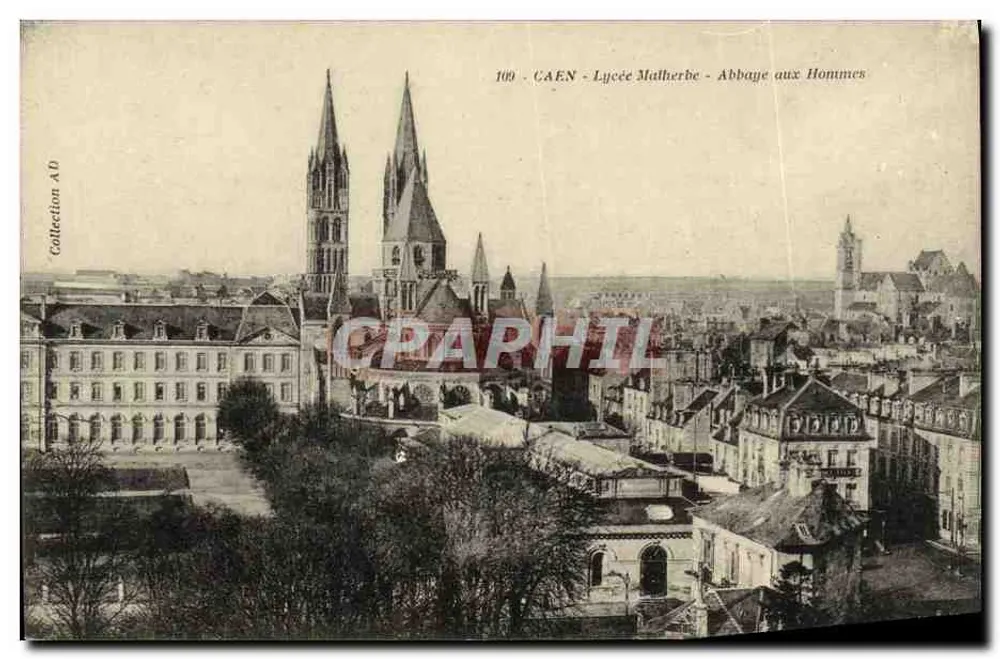 Caen - Lycée Malherbe - Abadia dos Homens - Frente