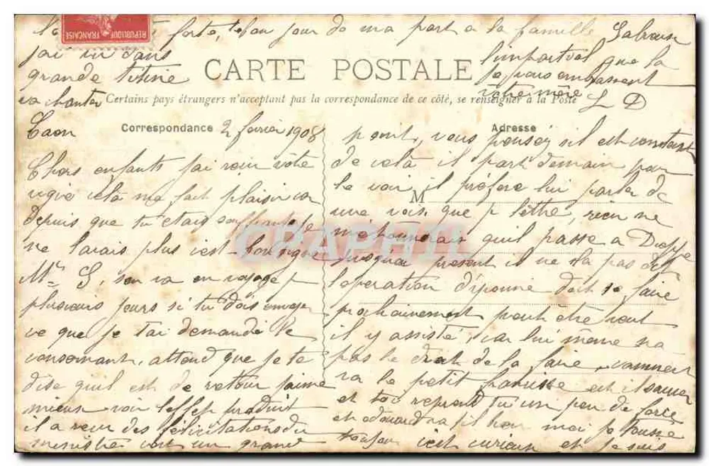 Caen — Hotel da Prefeitura — Editor desconhecido, n° 43 - Verso