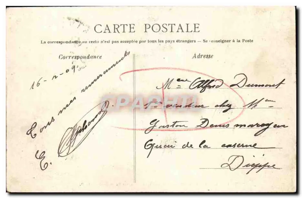 CAEN — Innenansicht der Kapelle des Hospizes Saint-Louis — L.D. — n°133 - Rückseite