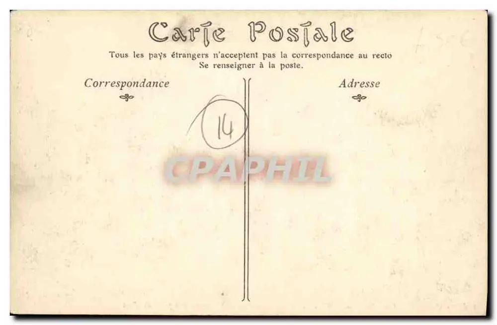 Caen — Die Kirche der Dreifaltigkeit, Abbaye aux Dames, Ansicht vom Hafen — ND Phot. - Rückseite