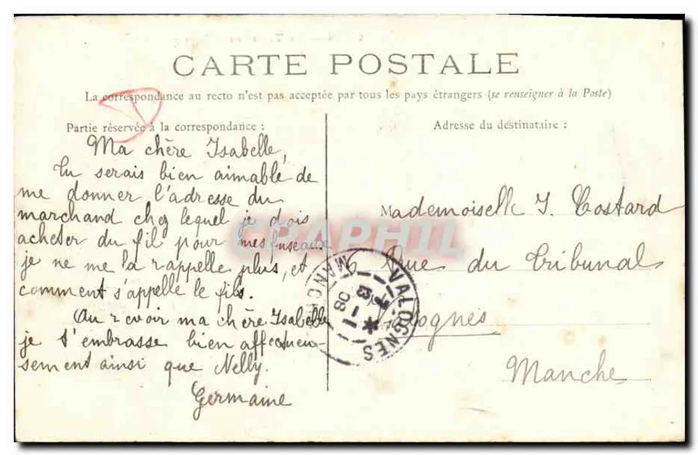 CAEN — A Trindade ou Abadia das Senhoras — editor não identificado - Verso