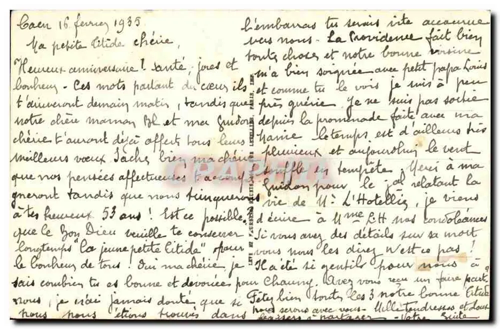 Caen — A Igreja de Nossa Senhora — Edição das Novas Galerias, n°28 - Verso