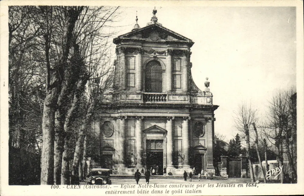 Caen (Calvados) — Kirche Notre-Dame, von den Jesuiten im Jahr 1684 errichtet, vollständig im italienischen Stil gebaut — Gaby - Vorderseite