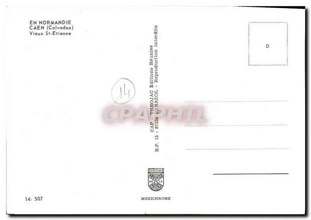 Velha Saint-Étienne — Igreja gótica e ruínas — CAP - THEOAC Éditions Réunies - Verso