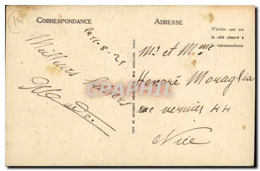 Caen — A Abadia dos Homens e o Liceu — LL - Verso