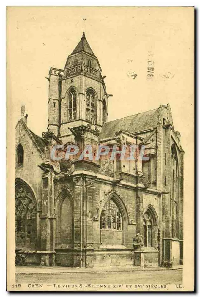 Caen — Het Oude St-Etienne XIVe en XVIe eeuw — L.L. - Voorkant