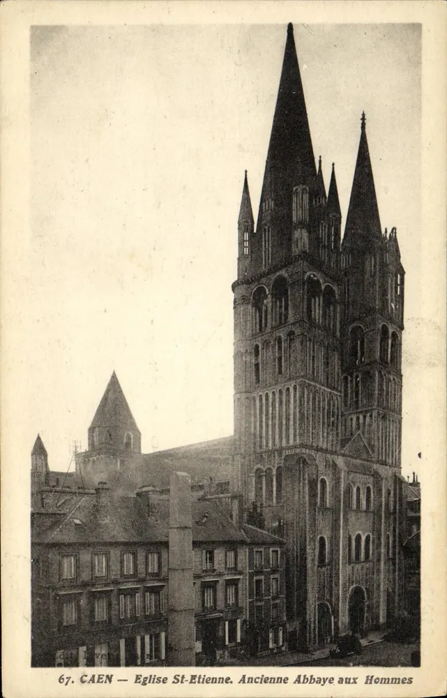 Caen — Kirche Saint-Étienne. Ehemalige Abtei der Männer - Vorderseite